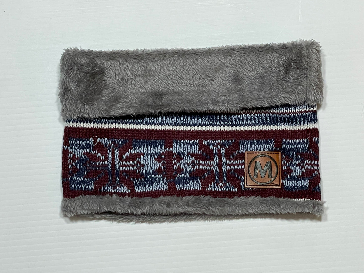 Patterned Buff Maroon / Blue Lining